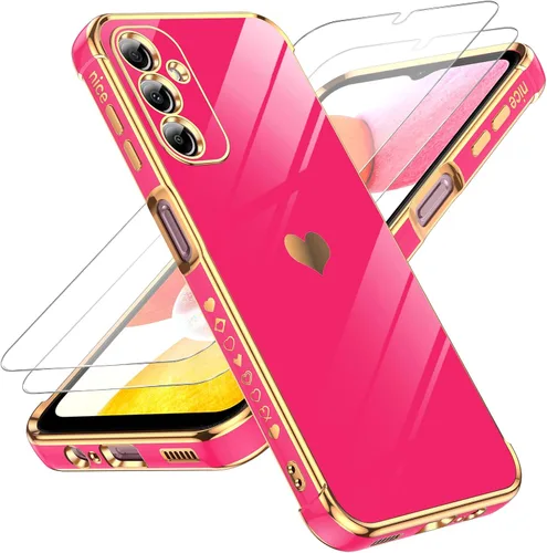 Miniatura 38 de LeYi for Moto G 5G 2025 Case: with Tempered Glass Screen Protector [2 Pcs]+ Full Camera Lens Protection,Love Heart Plating Cute Luxury Soft TPU