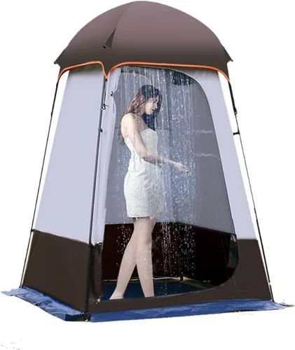 Tienda de campaña para ducha, cambio al aire libre con gancho integrado, capacidad para 20 litros de agua, 63 x 63 x 95 pulgadas, tela Oxford 210D