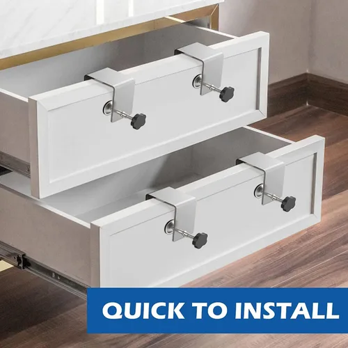 Miniatura 4 de 2 abrazaderas de montaje frontal para cajones portátiles, herramienta de instalación de gabinete de 0.079 in, abrazaderas de carpintería, clips