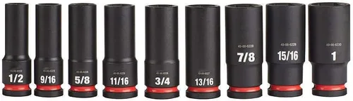 Miniatura 4 de Compatible con Milwaukee 49-66-7022 SHOCKWAVE Juego de llaves de vaso SAE de 6 puntos de 1/2 pulgada - 9 piezas - 2