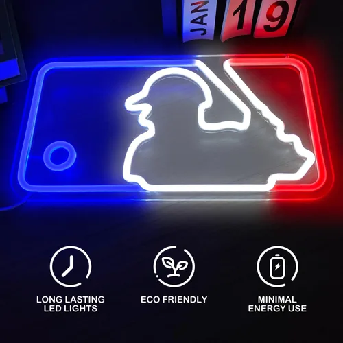 Miniatura 5 de Letreros de Neón de Béisbol Luces de Neón Letreros Luminosos para Pared Letreros LED Regulables para Dormitorio Habitación de Chicos Club Deportivo