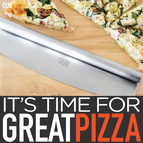 Miniatura 8 de Pala de Pizza con Cortador - Pala Giratoria de Metal de 12 x 14 pulgadas, Cortador de Pizza de 14'' con Cubierta de Cuchilla - Pala Espátula