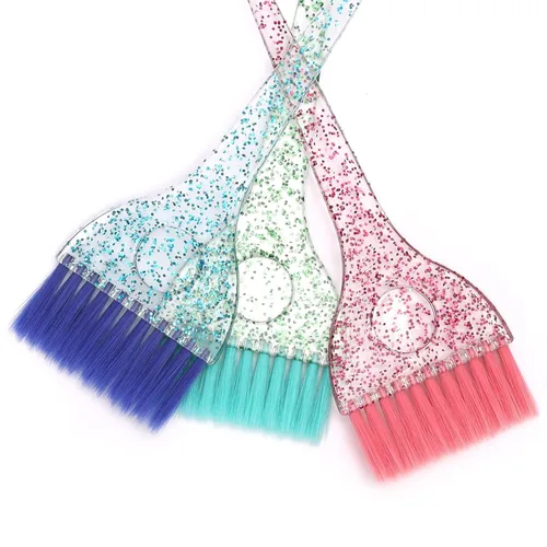 Miniatura 4 de Juego de 3 brochas y tazones para teñir el cabello, kit de teñido de cabello con purpurina, cuencos de color, peine en ángulo y cepillo