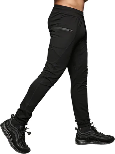 MAIKANONG Pantalones deportivos ajustados para hombre, pantalones de entrenamiento para gimnasio, correr, atletismo, casual