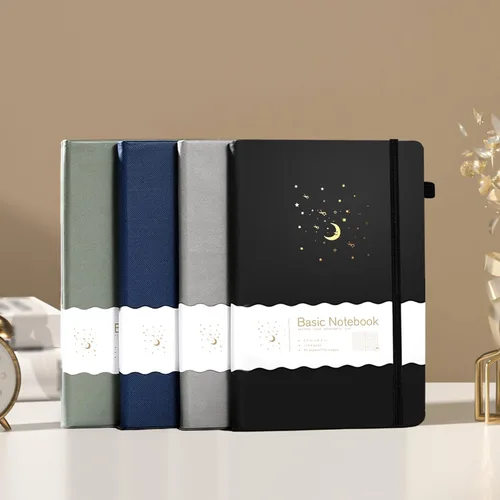 Miniatura 6 de CAGIE Cuaderno rayado para trabajo, cuaderno de tapa dura para escribir, mujeres y hombres, diario para tomar notas con lazo para bolígrafo