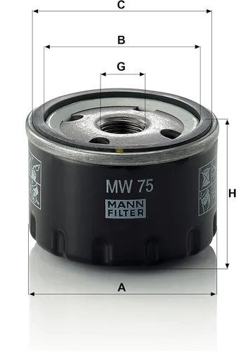 Miniatura 3 de Mann Filter Reemplazo del filtro de aceite giratorio MW 75 compatible con BMW i3 (2014-2021), i3s (2021)