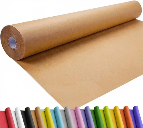 Miniatura 41 de SMART&CASUAL Papel de regalo negro de 17.8 x 760 pulgadas (63 pies) de papel kraft para regalo, tablón de anuncios, ramos, flores, niños, embalaje