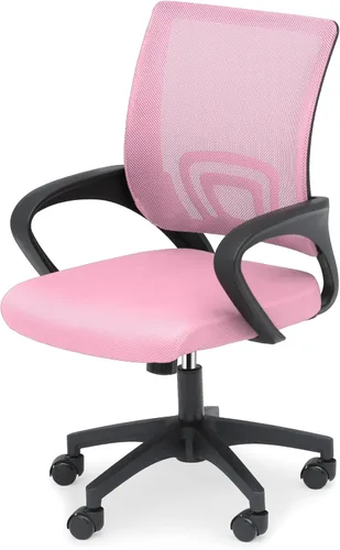 Miniatura 14 de Silla de oficina ergonómica, silla de escritorio de malla con soporte lumbar y asiento ancho (capacidad de 300 libras) altura ajustable, ruedas Negro