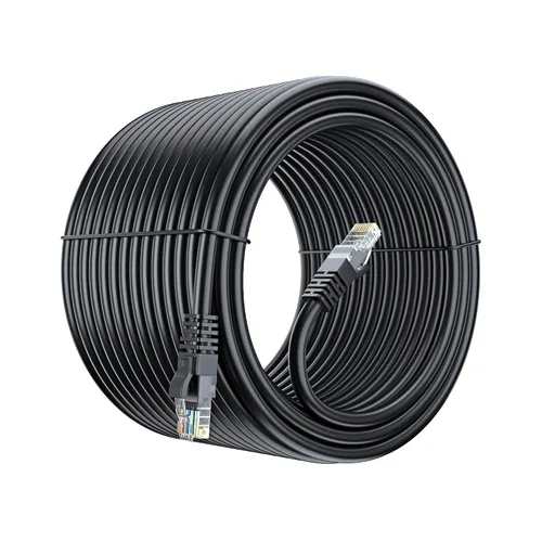 Miniatura 35 de Maximm Cable Ethernet Cat6, 100 pies, cobre 100% puro, UTP (negro) 100 pies