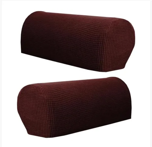 Miniatura 4 de Paquete de 2 fundas de sofá color amarillo cálido, protectores de arañazos de gatos navideños para muebles beige, fundas elásticas antideslizantes