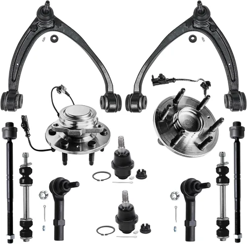 Miniatura 309 de Detroit Axle - Kit de nudillos de dirección delantera izquierda para Ford Edge Lincoln MKX 07-10, cojinete de rueda del lado del conductor, nudillo