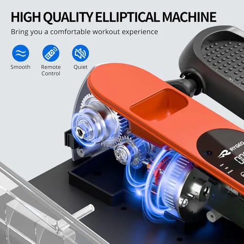 Miniatura 3 de Under Desk Elliptical Machine, Ellipse Leg Exerciser with Electric Seated Pedal for Home & Office, Manual & Auto Mode, Forward & Reverse,12 Speeds