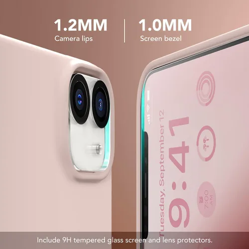 Miniatura 353 de GONEZ Funda de silicona para iPhone 15 Pro Max, compatible con Magsafe, protector de cámara + protector de pantalla, forro de microfibra suave