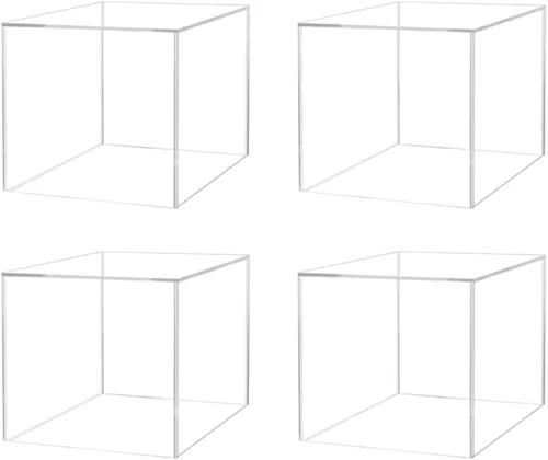 Miniatura 12 de Caja de exhibición de acrílico transparente de 8 x 8 x 12 pulgadas con un lado abierto, versátil contenedor de almacenamiento de productos Lucite