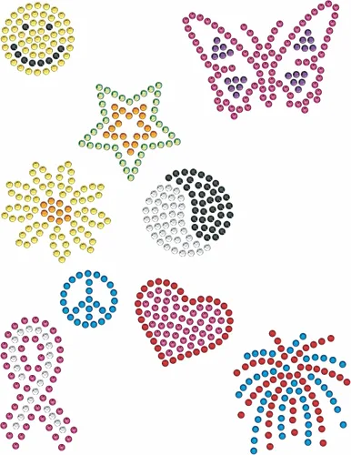 Miniatura 3 de Plantilla(s) de diamantes de imitación magnéticos - Variedad - Diseños multicolor