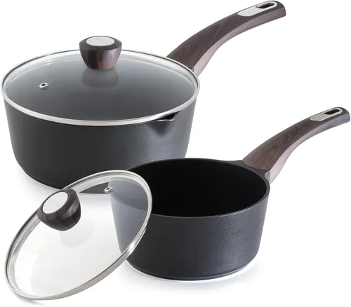 Miniatura 18 de SENSARTE - Cacerola antiadherente de cerámica con tapa, olla pequeña de 2.0 cuartos de galón, olla de cocina blanca con asa que no se calienta, olla