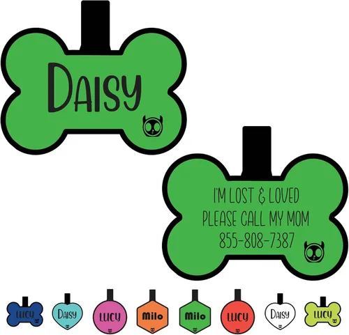 Miniatura 31 de Etiqueta de gato silenciosa de silicona personalizada con 5 líneas de grabado profundo personalizado duradero, etiqueta de identificación de mascota