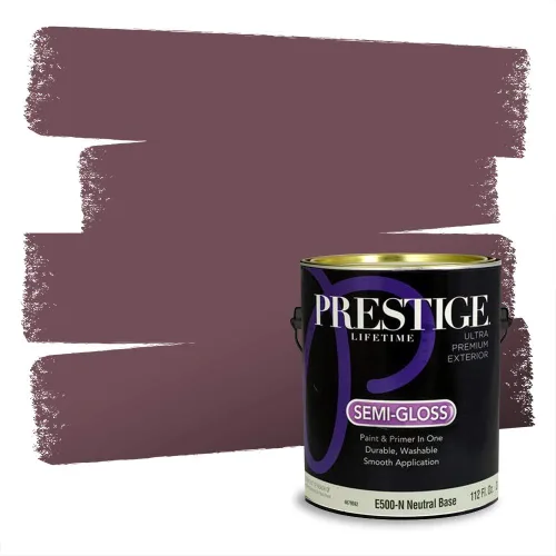 Miniatura 152 de Prestige Paints Pintura exterior e imprimación en uno, 1 galón, plano, coincidencia comparable de Valspar* Amber Rose*