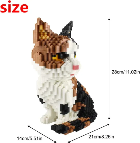 Miniatura 2 de Mini bloques de construcción Larcele de perros, ladrillos de juguete para construir mascotas, 950 piezas KLJM-02, Rojo Tabby, modelo 2842