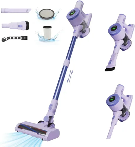 BUTY BULU - Aspiradora inalámbrica de mano, 30KPa, batería recargable de 2200mAh, aspiradora ligera pequeña, escoba eléctrica, tiempo de ejecución