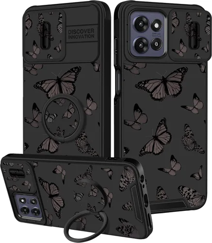 Miniatura 109 de Funermei Funda para Moto G Play 4G 2024 – Funda para teléfono para mujeres y niñas, diseño único de gato y libros, diseño único con funda