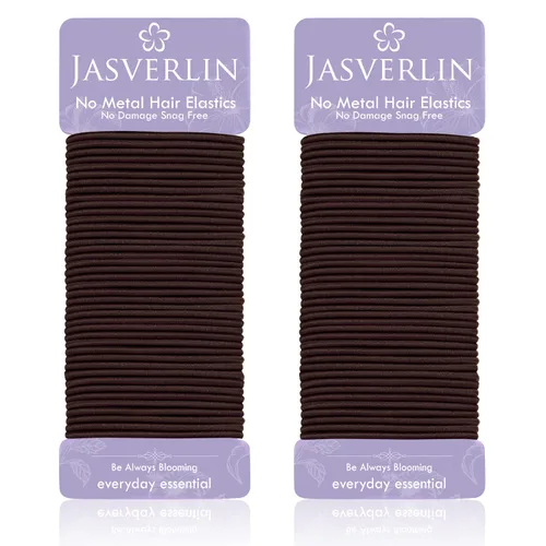 Miniatura 13 de JASVERLIN Lazos para el cabello gris claro de 0.079 pulgadas, antideslizantes, sin daños, elásticos para cola de caballo para mujeres, niñas