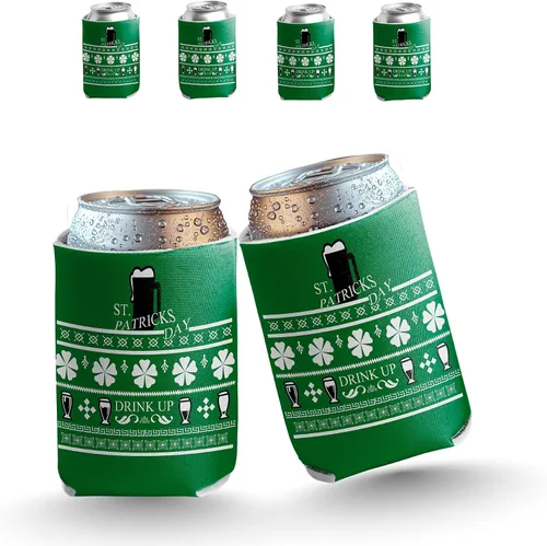 Miniatura 12 de VictoryStore Enfriadores de latas y bebidas, enfriadores de latas del día de San Patricio, enfriadores de latas irlandeses, frases irlandesas, juego