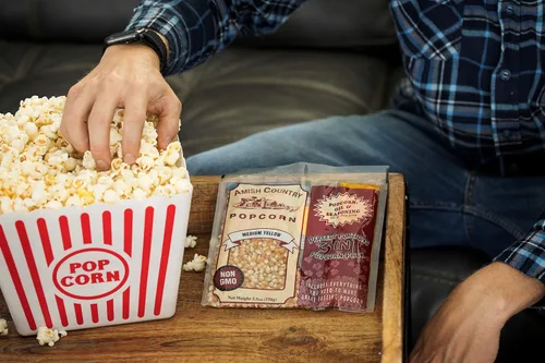 Miniatura 7 de Amish Country Popcorn Paquetes de palomitas de maíz de grano amarillo medio todo en uno, medidos previamente para máquinas de palomitas de maíz e