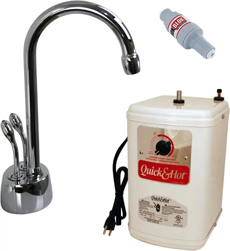 Miniatura 4 de Westbrass D272H-12 Develosah - Dispensador de agua caliente y fría de 2 manijas de 9 pulgadas con tanque de calentamiento instantáneo, 1 paquete