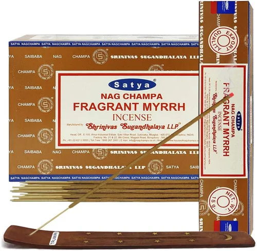 Miniatura 11 de TRUMIRI Paquete de soportes para incienso con varillas de incienso Satya Sai Baba Nagchampa de 3.53 oz (100 g) - Paquete de 1
