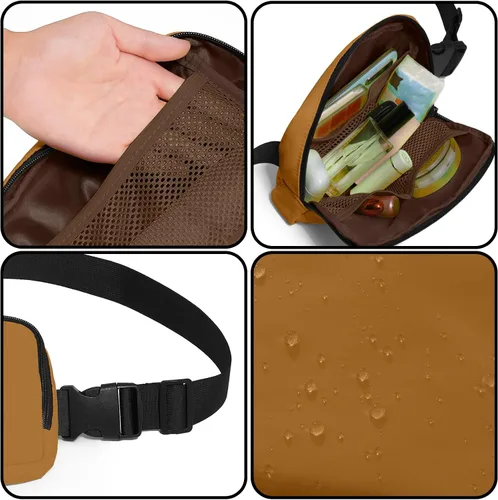Miniatura 2 de Amazerbst Bolsa para cinturón, riñonera, bolsa para cinturón Everywhere, correa ajustable de 40 pulgadas, bolsa para cinturón para mujeres