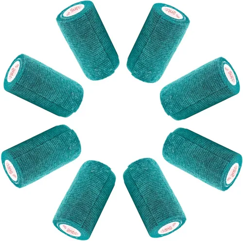 Miniatura 43 de Cinta adhesiva para veterinarios (negro) (paquete de 2) (4 pulgadas x 15 pies), autoadhesiva, adherente, cohesiva, flexible, autoadhesiva, rollo