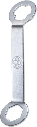 HARFINGTON Track Spikes Wrench Dual Interface Aluminio Antideslizante Zapatos Herramienta de Ajuste para Zapatos de Fútbol M5, Tono Plateado