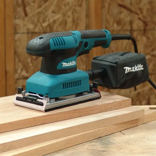 Miniatura 10 de Makita Lijadora de acabado de hojas, 1/3 pulgadas, 1.7 A, verde azulado (BO3710)