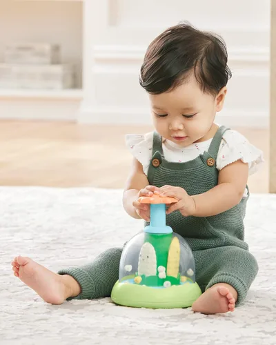 Miniatura 8 de Skip Hop Juguete para bebé de prensa y giro, Farmstand What's Poppin Corn Spinner Hilandero de maíz