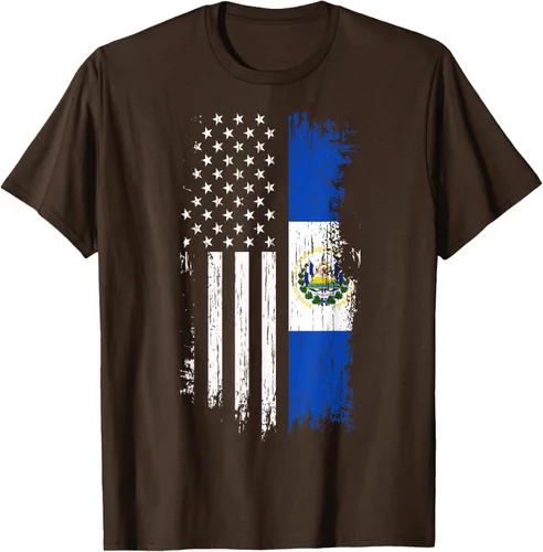 Miniatura 9 de Camiseta de la bandera de Estados Unidos salvadoreño - Camiseta de El Salvador USA