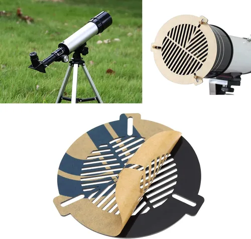 Miniatura 3 de SING F LTD Bahtinov - Máscara acrílica ligera para telescopio de enfoque para tubo de diámetro exterior de 2.362 in a 3.543 in para reflector