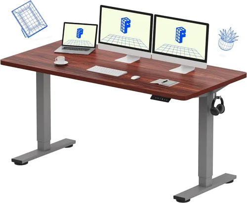 Miniatura 48 de FLEXISPOT Escritorio de Pie de Altura Ajustable Eléctrico, Marco de Escritorio de Pie de Acero Resistente con Controlador de Memoria