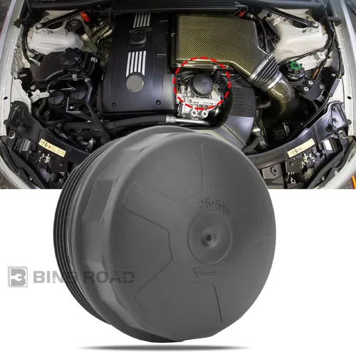Miniatura 8 de Tapa de la carcasa del filtro de aceite compatible con BMW E60 E90 E92 F10 E82 E83 E70 X1 X3 X4 X5 X6 Z4 335i 340i 420i 428i 435i 528i 535i 640i M3