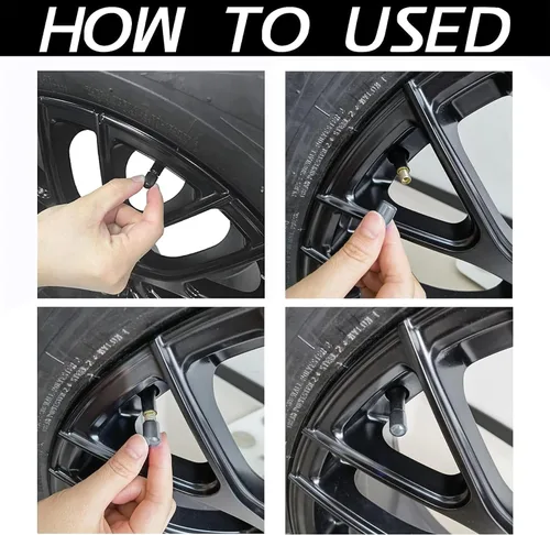 Miniatura 3 de JUSTTOP 4 tapones para válvulas de neumáticos de automóvil, cubierta de tapas de aire, universales para automóviles, SUV, bicicletas, camiones