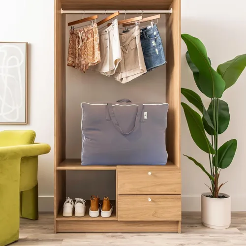 Miniatura 6 de Bolsa de almacenamiento para mantas y edredones con asas para edredones, mantas, ropa de cama y prendas de vestir Bolsa organizadora transpirable
