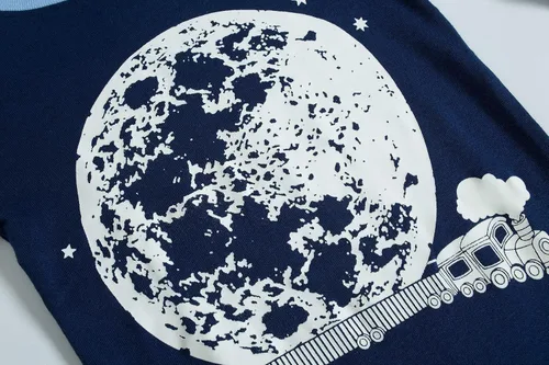 Miniatura 3 de Family Feeling Pijama de 2 piezas para niños y niños pequeños, ropa de dormir 100% algodón