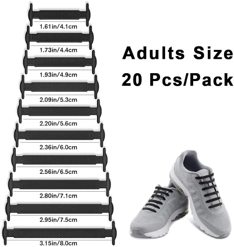 Miniatura 2 de HOMAR - Cordones sin ataduras para niños y adultos, elásticos de silicona sin amarre