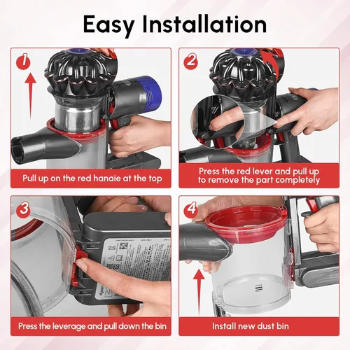 Miniatura 3 de Piezas de repuesto para cubeta de polvo para Dyson, para V7 V8 SV10 SV11 Detect Slim, accesorio para contenedor de aspiradora, accesorio de cubeta