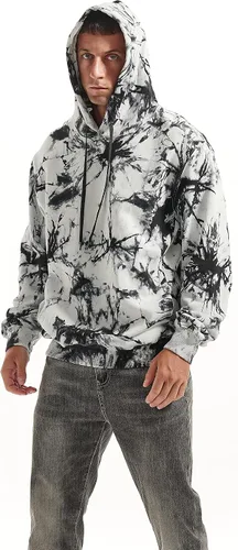 Miniatura 2 de KLIEGOU Mens Tie-Dye printed Pullover Hooded Sweatshirt