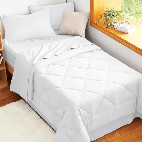 Miniatura 249 de CozyLux Juego de edredón tamaño King, color naranja quemado, toda la ropa de cama en una sola bolsa, 7 piezas: edredón, fundas de almohada
