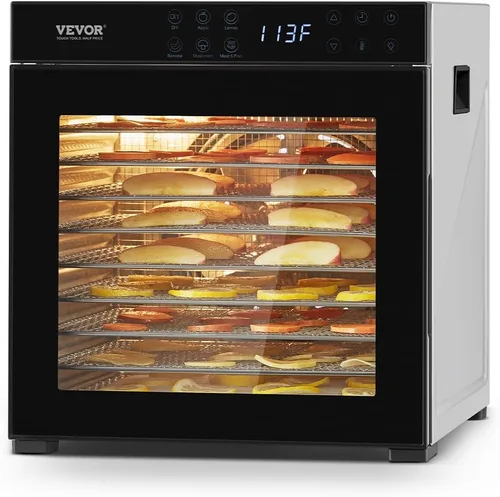 Miniatura 11 de VEVOR Máquina deshidratadora de alimentos, deshidratador de frutas de 5 bandejas, secadora eléctrica de alimentos de 300 W con temporizador