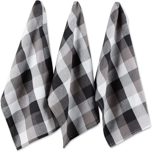 Miniatura 13 de DII Tri-Color Check Collection - Juego de agarraderas para cocina, color negro, 2 piezas