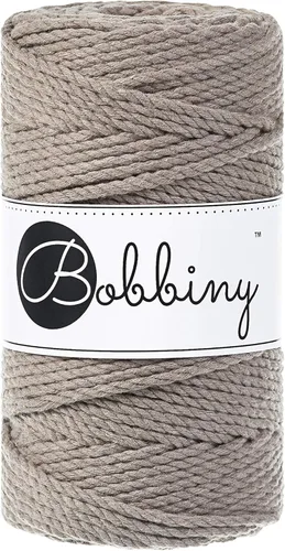 Miniatura 22 de Bobbiny Cordón de macramé regular de 0.118 in y 3 capas (aguamarina), 108yds/330 pies (100% algodón reciclado)