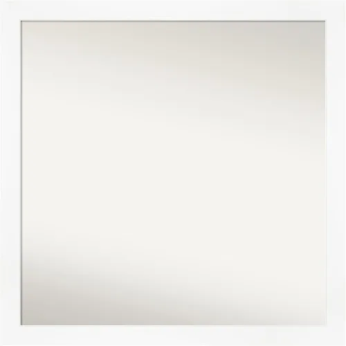 Miniatura 369 de Amanti Art Espejo de baño blanco para sobre el fregadero, 24 x 24 pulgadas, hecho a medida, espejo de tocador cuadrado blanco estrecho, marco